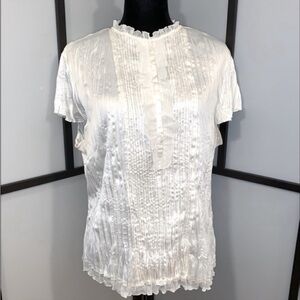 Crinkled Blouse w Satin Faux Finish